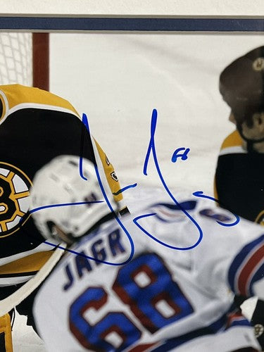 Jaromir Jagr Rangers Signed 8x10 Photo Record Breaking Goal Framed Auto Steiner