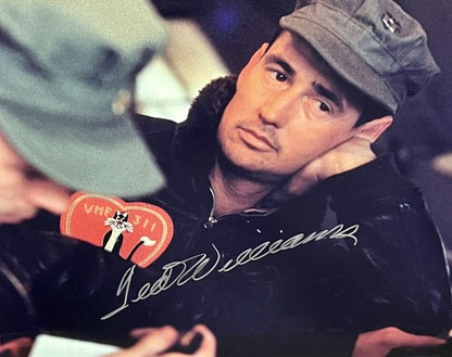 Ted Williams Signed 16x20 Military Daydream Photo Suede Framed Auto Diamond COA