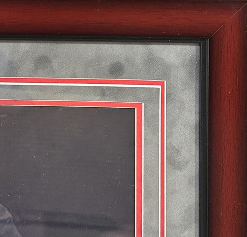 Ted Williams Signed 16x20 Military Daydream Photo Suede Framed Auto Diamond COA