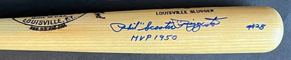 Phil Scooter Rizzuto Signed Ins MVP 1950 Game Model Bat auto Yankees JSA COA /50
