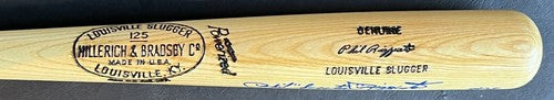 Phil Scooter Rizzuto Signed Ins MVP 1950 Game Model Bat auto Yankees JSA COA /50