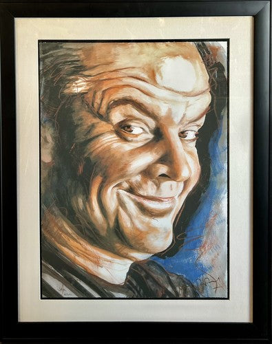 Ronnie Wood Signed Art Screen Print Jack Nicholson Framed Limited Auto /290 Coa
