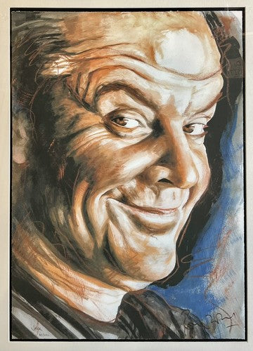Ronnie Wood Signed Art Screen Print Jack Nicholson Framed Limited Auto /290 Coa
