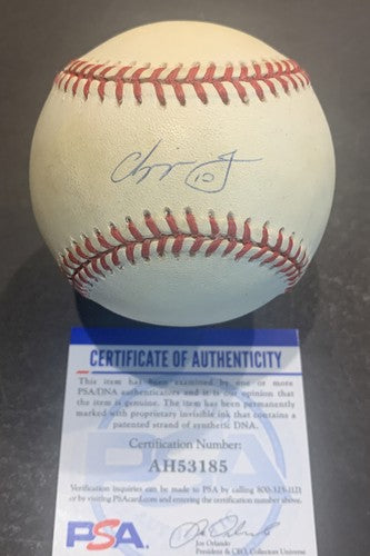 Chipper Jones Signed National League NL Baseball Vintage Auto Braves Hof Psa Coa