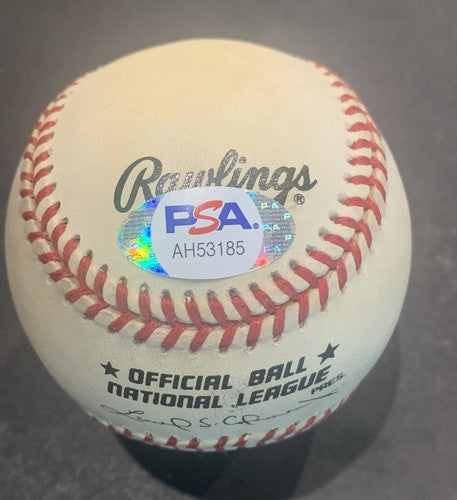 Chipper Jones Signed National League NL Baseball Vintage Auto Braves Hof Psa Coa