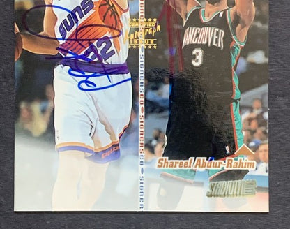 1998-99 STADIUM CLUB CO-SIGNERS JASON KIDD & SHAREEF ABDUR-RAHIM Mint Dual Auto