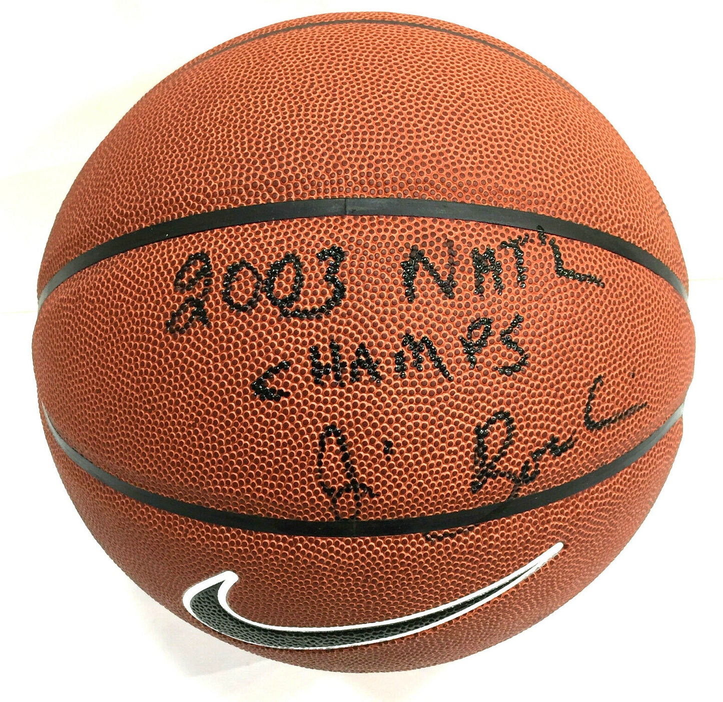 Jim Boeheim signed 2003 Ncaa Champs Nike Basketball Auto New Steiner CX Holo COA