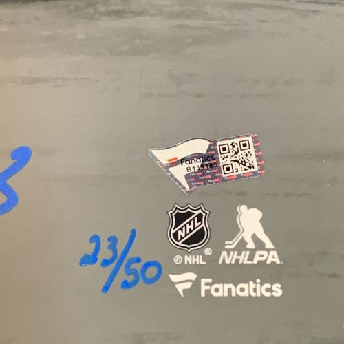 Mathew Barzal Islanders Signed Legs Goal 11x14 Photo Framed /50 Fanatics Auto
