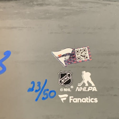 Mathew Barzal Islanders Signed Legs Goal 11x14 Photo Framed /50 Fanatics Auto