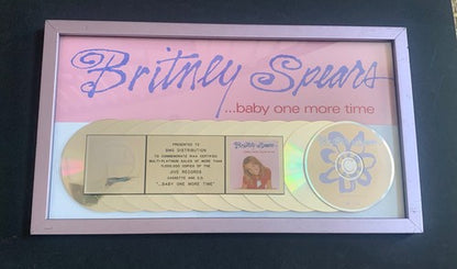 Britney Spears Original RIAA Multi Platinum Award Baby One More Time Jive Framed