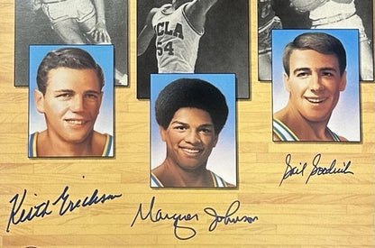 UCLA Legends Signed basketball Photo John Wooden Kareem Abdul-Jabbar Auto COA