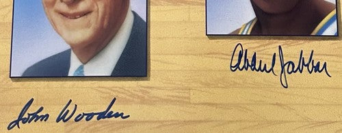 UCLA Legends Signed basketball Photo John Wooden Kareem Abdul-Jabbar Auto COA