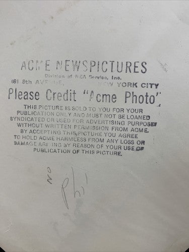 1951 YOGI BERRA #8 YANKEES 8x10 Original Wire PHOTO AP Acme News Play At Plate