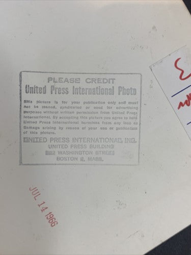 1966 All Star Game Upi Type 1 Wire Photo Original Ted Williams Casey Stengel