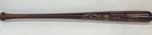 Roberto Clemente Louisville 1973 HOF Commemorative Bat 500 Mint Warren Spahn