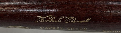 Roberto Clemente Louisville 1973 HOF Commemorative Bat 500 Mint Warren Spahn