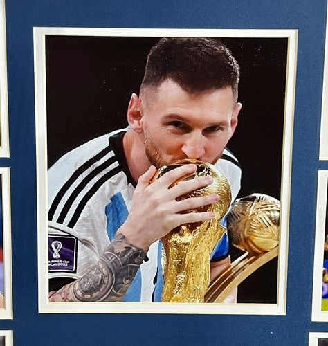 Lionel Messi FIFA World Cup Champion Photo Collage Framed Argentina Barcelona
