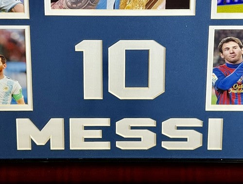 Lionel Messi FIFA World Cup Champion Photo Collage Framed Argentina Barcelona
