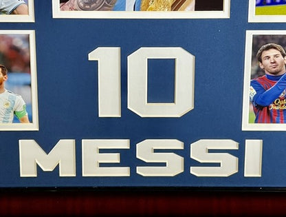 Lionel Messi FIFA World Cup Champion Photo Collage Framed Argentina Barcelona
