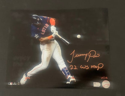 Jeremy Pena Astros Signed 11x14 Photo 2022 World Series MVP Auto Le /13 Mlb Coa