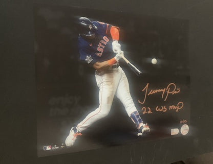 Jeremy Pena Astros Signed 11x14 Photo 2022 World Series MVP Auto Le /13 Mlb Coa