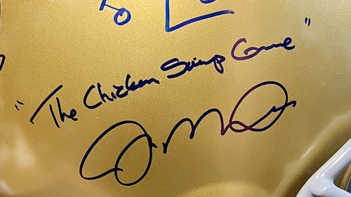 Joe Montana Signed Notre Dame PROLINE HELMET 1979 Chicken Soup Auto /79 Holo Coa