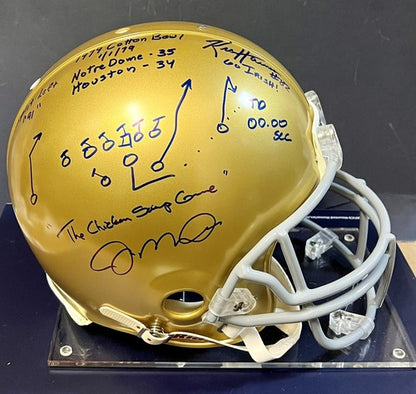 Joe Montana Signed Notre Dame PROLINE HELMET 1979 Chicken Soup Auto /79 Holo Coa
