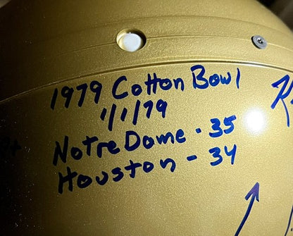 Joe Montana Signed Notre Dame PROLINE HELMET 1979 Chicken Soup Auto /79 Holo Coa