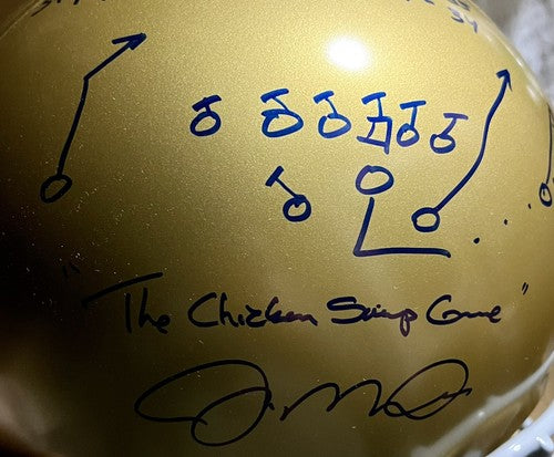 Joe Montana Signed Notre Dame PROLINE HELMET 1979 Chicken Soup Auto /79 Holo Coa