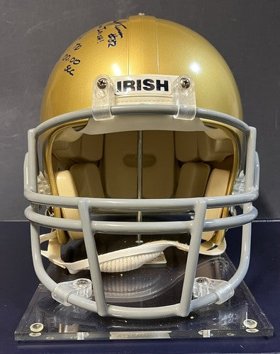 Joe Montana Signed Notre Dame PROLINE HELMET 1979 Chicken Soup Auto /79 Holo Coa