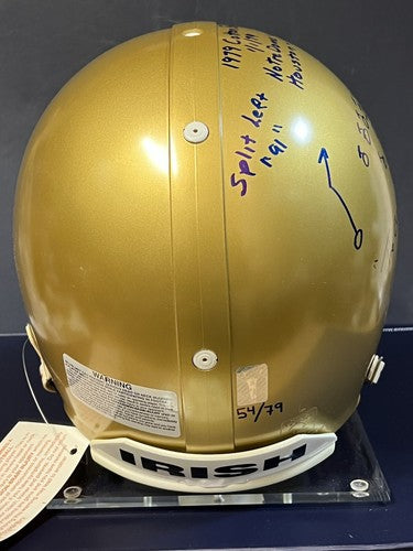 Joe Montana Signed Notre Dame PROLINE HELMET 1979 Chicken Soup Auto /79 Holo Coa