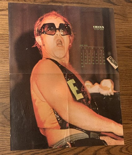 Circus Magazine June 1974 Elton John 21x17 Original poster Rare
