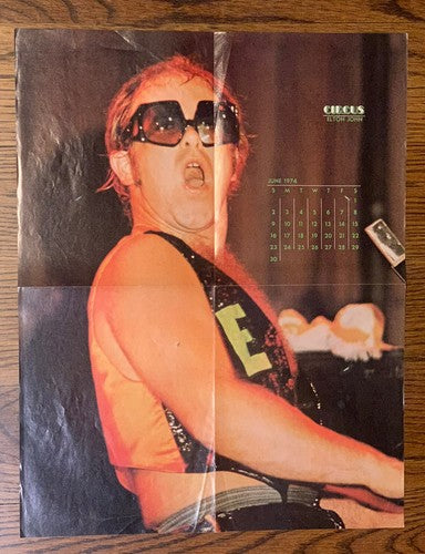 Circus Magazine June 1974 Elton John 21x17 Original poster Rare