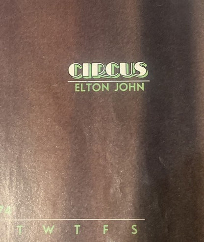 Circus Magazine June 1974 Elton John 21x17 Original poster Rare