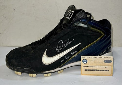 Jorge Posada Yankees Signed Game Used Nike Zoom Air Cleat 2004 Autograph Steiner