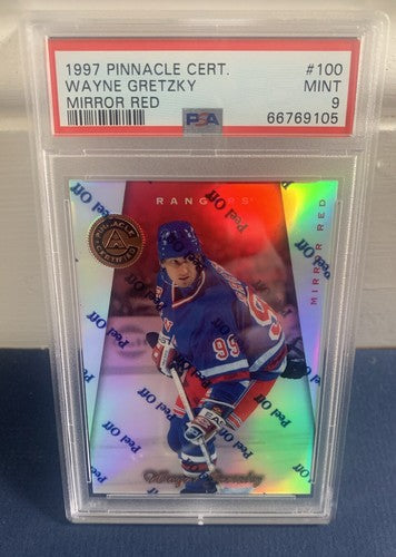 1997-98 Pinnacle Certified Mirror Red Wayne Gretzky #100 PSA 9 MINT HOF Rangers