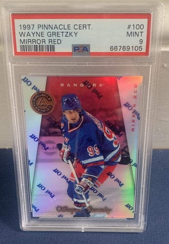 1997-98 Pinnacle Certified Mirror Red Wayne Gretzky #100 PSA 9 MINT HOF Rangers