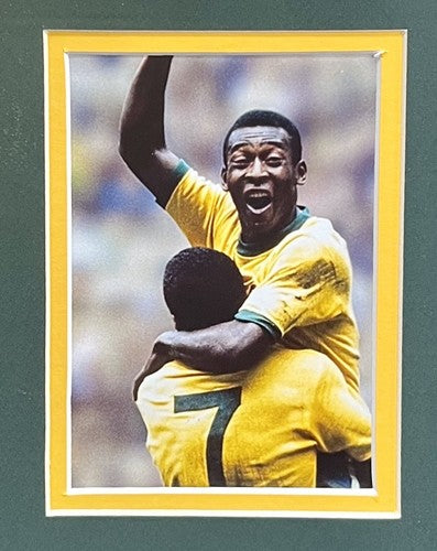 Pele Signed CBD Brazil World Cup Soccer Jersey Framed #10 Autograph Beckett COA