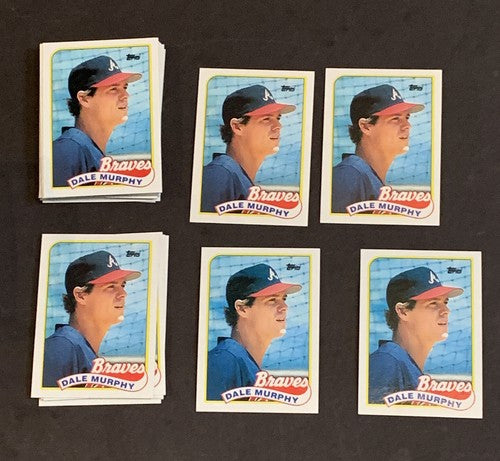 Dale Murphy 1989 Topps #210 50 Card LOT  Mint Centered From Vending Box Braves