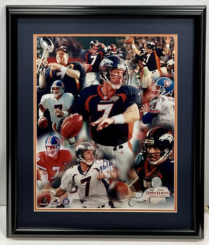 John Elway Broncos Signed 16x20 Tribute Series Photo Framed HOF Auto LE COA