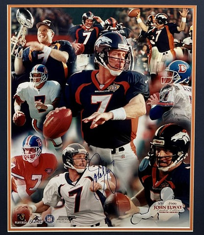 John Elway Broncos Signed 16x20 Tribute Series Photo Framed HOF Auto LE COA