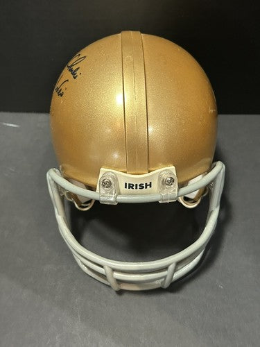 Charlie Weis Signed Coach Notre Dame Irish Mini Helmet Autograph Steiner Holo