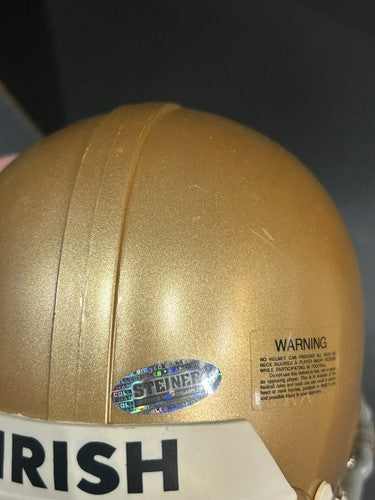 Charlie Weis Signed Coach Notre Dame Irish Mini Helmet Autograph Steiner Holo