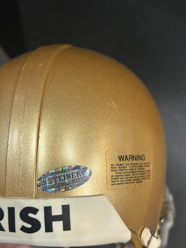 Charlie Weis Signed Coach Notre Dame Irish Mini Helmet Autograph Steiner Holo