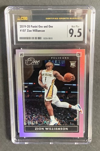 2019 Panini One and One #107 Zion Williamson Rookie /99 SSP Rc Csg 9.5 Gem Mint