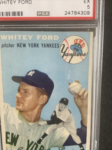 1954 Topps Whitey Ford YANKEES Card # 37 PSA 5 Looks Nicer High End Beauty