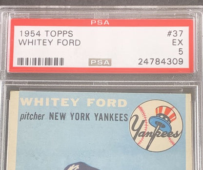 1954 Topps Whitey Ford YANKEES Card # 37 PSA 5 Looks Nicer High End Beauty
