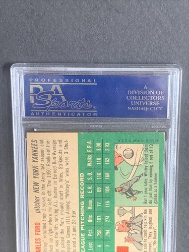 1954 Topps Whitey Ford YANKEES Card # 37 PSA 5 Looks Nicer High End Beauty