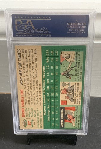 1954 Topps Whitey Ford YANKEES Card # 37 PSA 5 Looks Nicer High End Beauty