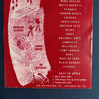 1952 Gil Hodges & Pee Wee Reese Star Cal Decal Brooklyn Dodgers card hof rare